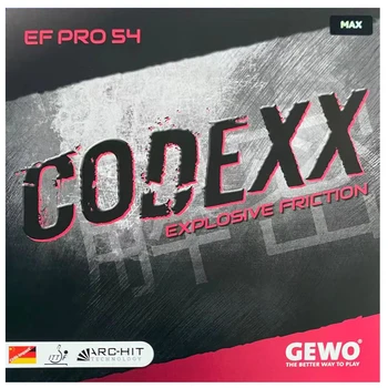 GEWO CODEXX EF PRO 54 Explosive Friction asztalitenisz gumi (LEV KATSMAN Forehand) Eredeti GEWO CODE XX Ping Pong szivacs