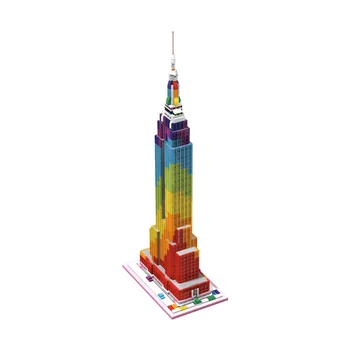 Gobricks MOC Modern design építészet Színes Empire State Building Blocks Sokemeletes házak Kockák Kreativitás Játékok Gyerek ajándék