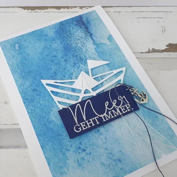 Hajó fémvágó szerszámok DIY scrapbooking albumhoz Papírkártyák Dekoratív kézművesség Dombornyomás Stancolás