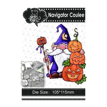 Halloween gnóm varázsló tök új szerszám meghal 2021 réteges fém vágott bélyegző scrapbook fotóalbum dekoráció DIY kártya kézműves forma.
