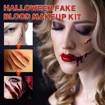  Halloween vér hamis sebmodellezés heg arcfestékhez sminkviasz készítsen specail effektusokat sminkkészlet cosplay partihoz 100ml