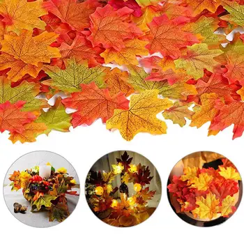  hamis őszi levelek 50 db műlevél dekoráció szimulált juharlevél esküvői partira és őszi hálaadás dekorációra