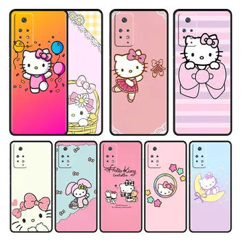 Hello Kitty virágkosár balettcipő tok Xiaomi Redmi Note 11T 11S 11 10 8 Pro 9 9S 9T 8T Mi 10 8 9A 9C 10C K40 K50