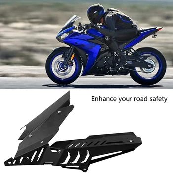 Hátsó sárvédő, CNC motorkerékpár hátsó sárvédő Sárvédő és láncvédő takaró készlet Yamaha YZF R3 R25 13-17 (fekete)