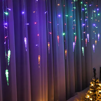 Karácsonyi fények füzér függöny Boldog karácsonyi díszek otthonra Karácsonyi díszek Karácsonyfa dekorációs ajándékok Újévi Navidad