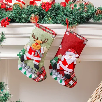 Karácsonyi harisnya Nagy karácsonyi ajándéktáskák Kandalló dekoráció Karácsonyi zokni Újévi cukorkatartó Karácsonyi dekoráció otthonra