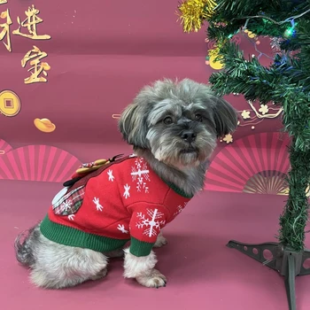 Karácsonyi kutyaruhák Karácsonyi kisállat ruházat Téli kutyakabát pulóver Pomerániai máltai Bichon uszkár Schnauzer Corgi jelmez
