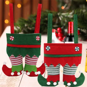 Karácsonyi manó nadrág Mikulás cukorka táska láb zokni Karácsonyi díszek Cukorka sütik Ajándék táska party Karácsonyi harisnya
