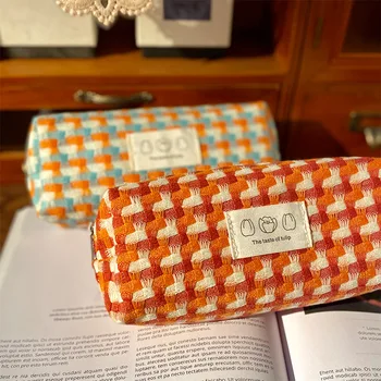 Kawaii szivárványszövésű ceruzatáska Japán ceruzatartók Aranyos egyszerű tolltáska Tároló táskák Iskolai kellékek Írószer ajándék