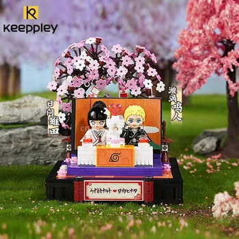 Keeppley Naruto építőelemek Klasszikus anime Szép jelenet összeszerelési játékok Gyermek kreatív ajándékok Meglepetés születésnapi ajándékok