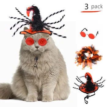 Kisállat öltözködés Kutya pók kalap Cospaly Halloween macskaruházati kellékek