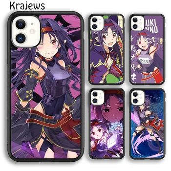 Krajews Konno Yuuki Sword Art Online Phone Case tok iPhone 15 SE2020 14 7 8 plus XR XS 11 12 13 pro max Plus coque Fundas