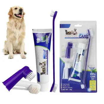 Kutya fogkefék és fogkrémek Kutya fogkrém fogkefe szájápoló szett Kiskutya cica fogmosás ápolás kisállatbolt számára