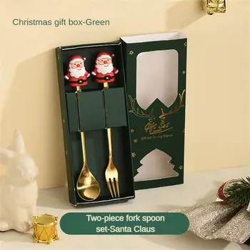 Kávéskanál Funkcionális Kiváló minőségű rozsdamentes acél Egyedi karácsonyi design Aranyos és kreatív jávorszarvas design ajándék étkészlet tartós