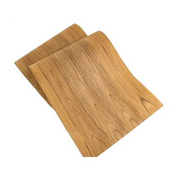 L: 2.5méter Szélesség: 250-550mm T: 0.25mm Természetes fa furnér thai teak mintával fa furnér lapok Nagy szélesség