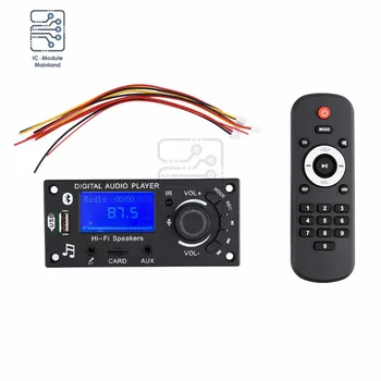 LCD kijelző MP3 dekóder kártya Bluetooth 5.0 audio vevő modul APE FLAC WMA WAV dekóder Autós audio alaplap FM rádióval