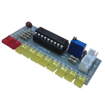 LM3915 Hangszintjelző DIY készlet 10 LED hangspektrum-analizátor szintjelző készlet Elektoronikai forrasztás