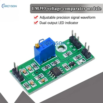 LM393 3,5-24V feszültség összehasonlító modul Magas szintű kimenet analóg összehasonlító vezérlés LED kijelzővel