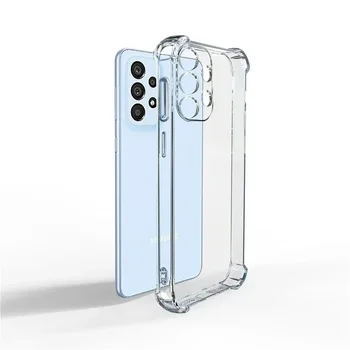 Luxus átlátszó telefontok Samsung Galaxy A52 készülékhez Ütésálló tok Samsung A53 A54 hátlaphoz