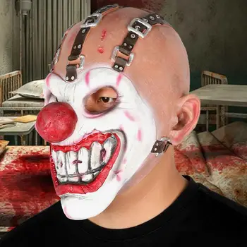 Lélegző Halloween maszk Ijesztő paróka Kellék Álarcos Joker maszk Halloween Party jelmez maszk Vörös szem horror Halloween bohóc maszkok
