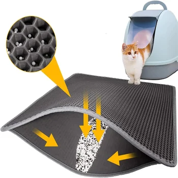 Lélegző hámlásgátló nedzodor macska WC-szőnyeg fröccsenésgátló macska kaparó szőnyeg macska alomszőnyeg