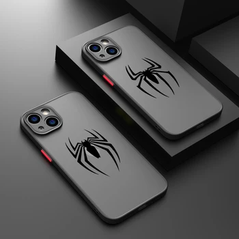 Marvel Spiderman méreg logó Apple iPhone 14 13 12 11 XS XR Pro MAX 8 7 Plus matt áttetsző matt telefontok