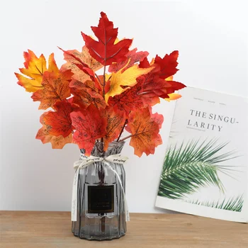 Mesterséges juharlevél szőlő lógó rattan őszi dekorációs levelek füzér hamis lombfüzér hálaadás otthoni dekorációra 2023
