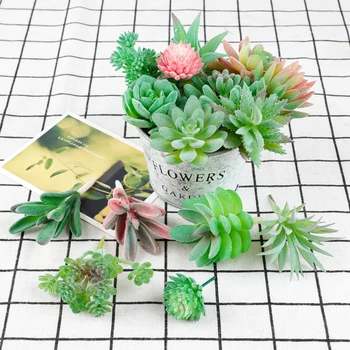 Mesterséges zamatos növény Reális Mini Bonsai Plante irodai díszek DIY otthoni kert esküvői dekoráció hamis növények 6 típus