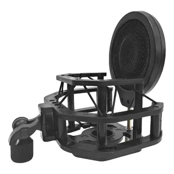 Mikrofontartó csíptetős hordozható állítható karaoke mikrofonállvány Univerzális asztali mikrofonállványok rezgéscsillapító csipesz magas
