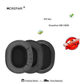 Morepwr csere fülpárnák Creative HD-1600 headset alkatrészekhez Bőr párna bársony fülvédő fülhallgató tok fedél