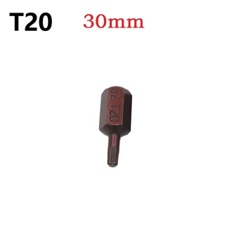 Mágneses Torx csavarhúzó bitek 30 / 75mm T20 T25 T30 T40 T45 T50 T55 hatlapú szárú elektromos csavarhúzó bit ütvecsavarozáshoz