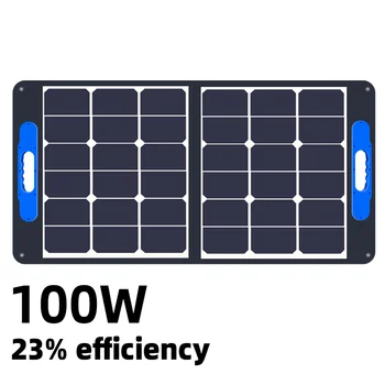  nagykereskedelmi vízálló 100watt összecsukható utazási és kemping hordozható napelem összecsukható CE 7 nap a szállításig 165 mm x 165 mm 23%