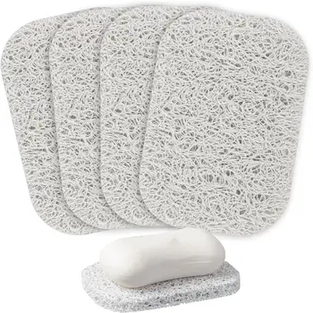 PVC szappantartó párna Tartós fehér BPA-mentes szappantartó Könnyen tisztítható Leeresztett szappanvédő párnák zuhanyzóhoz Konyha Fürdőszoba