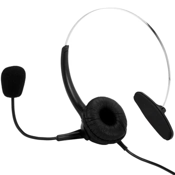RJ9 Call Center fejhallgató Monó fejhallgató zajcsökkentő headset Hívás fejhallgató mikrofonnal