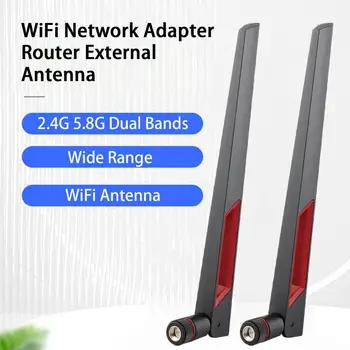 router antenna Nagy nyereségű 2.4G 5.8G kétsávos összecsukható SMA apa széles tartományú vezeték nélküli hálózati kártya adapter Antenna router kellékek