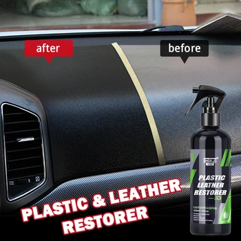 S3 autó belső külső bőr polírozás műanyag javításhoz újrafényező folyékony műszerfal ajtó viasz műanyag javító spray Hgkj