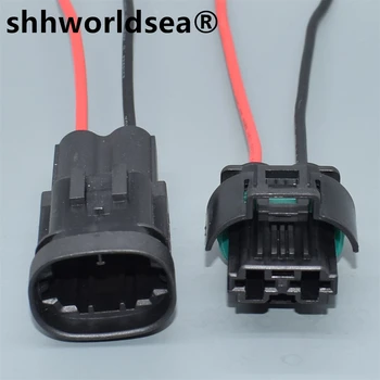 shhworldsea 2 tűs automatikus vízálló érzékelő csatlakozó lezárt elektromos nagyáramú ventilátor motor dugó 1544678-2 1544334-1 1544317-1