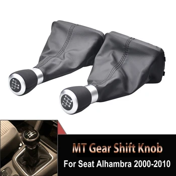  Stick sebességváltó gomb kézi 5/6 sebességű, kiváló minőségű PU bőrrel üléshez Alhambra 2000 2001 2002 2003-2010 Autós kiegészítők