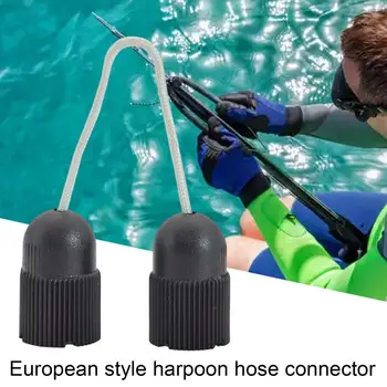 Szigonypuska LatexTube csatlakozó Menetes 2 mm-es kötél Szoros csatlakozás V-alakú Mini szigonyhorgászat műanyag víz alatti gumi cső adapter