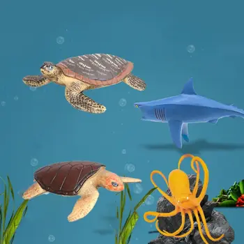 Szimuláció Teknős miniatűrök Tengeri teknős modell Óceáni állat teknős figurák Akvárium dekoráció Haltartály kiegészítők Játékok