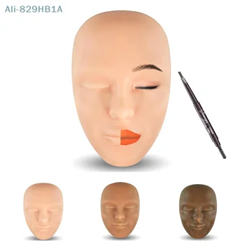 szimuláció Teljes arc szilikon gyakorlása bőr, szempillahosszabbítás, fejminta hímzés, smink gyakorlat, panel hamis bőr