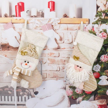 Színes karácsonyi zokni ajándéktáska Többcélú karácsonyfa függő dísz színes otthoni nappali hálószoba