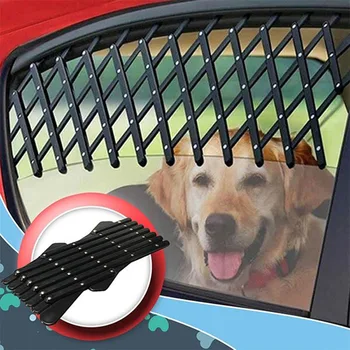 Universal Car Window Travel Vent Pet Dog Puppy Security Ventilation Grill Háló szellőző Guard Teleszkópos kerítés