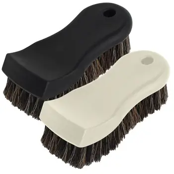 Universal Horse Hair Shoe Brush Natural Horse Hair Brush Vehicle Cleaning Polírozó kefe érzékeny szövetek tisztításához
