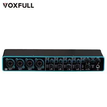 Voxfull UMC404 Mini 4 csatornás 4x4 24-Bit 192 kHz keverő DJ Konzol felvétel Hangkártya Podcasting Stúdió hangszer
