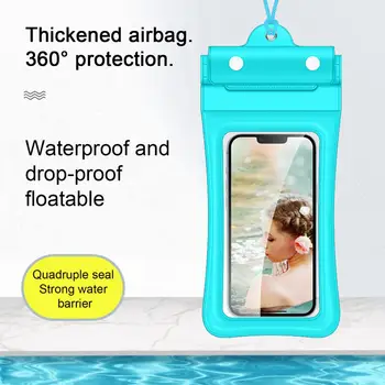 Vízálló úszótáska Univerzális átlátszó telefontáska zsinórral Érintőképernyős védőtok csónakázáshoz Több telefon