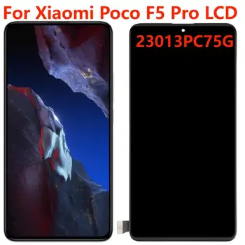 Xiaomi Poco F5 Pro 23013PC75G LCD kijelzőhöz kerettel Eredeti Poco F5 Pro LCD érintőképernyő szerelvény csere alkatrészek