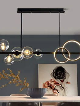 Étkező üveg csillár északi modern egyszerű asztali lámpa kreatív személyiség étkező csillár bár magic bab buborék