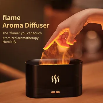  Új 1db lánglégnedvesítő aroma diffúzor ultrahangos hűvös köd készítő arcgőzölő LED illóolaj diffúzor illat Home 2#