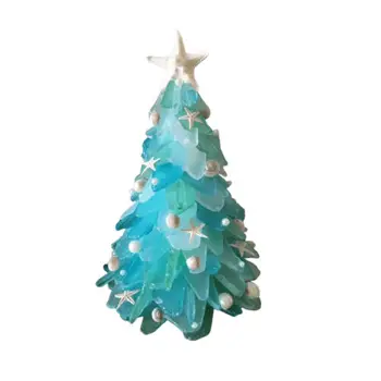Új 2023-as karácsonyi díszek Tengeri üveg karácsonyfa Tengeri csillag kék óceán karácsonyi parti karácsonyfa díszek ajándékok
